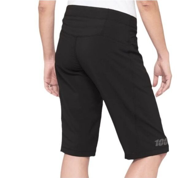 100% Ridecamp Women's Medium Black Mid Rise Quick Dry Mountain Bike Shorts - Picture 5 of 11
